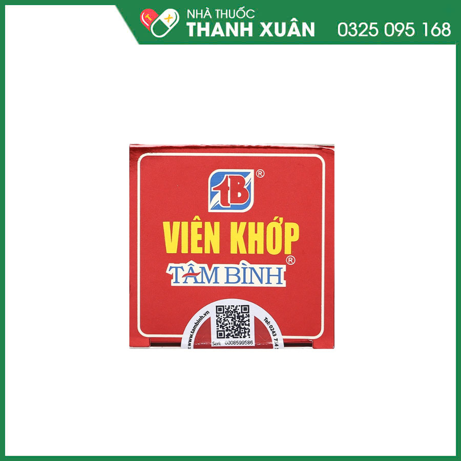 Viên Khớp Tâm Bình hỗ trợ giảm các triệu chứng của thoái hóa khớp và viêm khớp, tăng cường lưu thông khí huyết, mạnh gân cốt